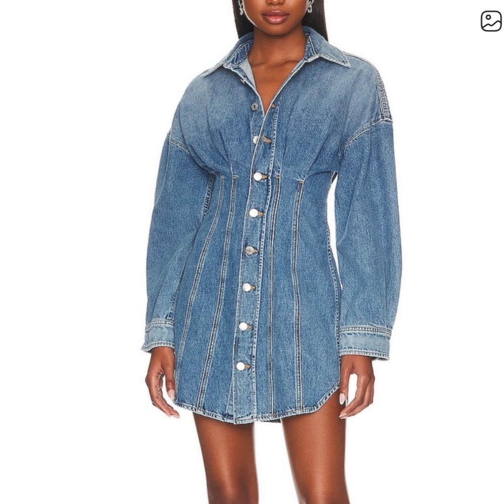 Grlfriend Denim corset dress